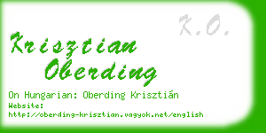 krisztian oberding business card